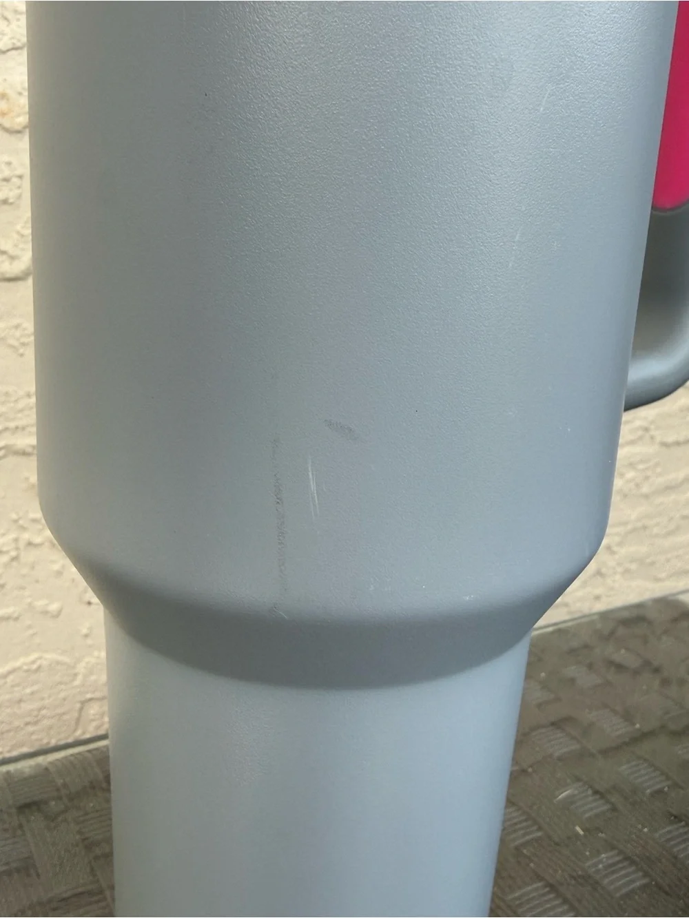 Stanley 40oz Quencher Gray Pink Tumbler Cup Handle Pink Glitter Straw - Picture 5 of 6